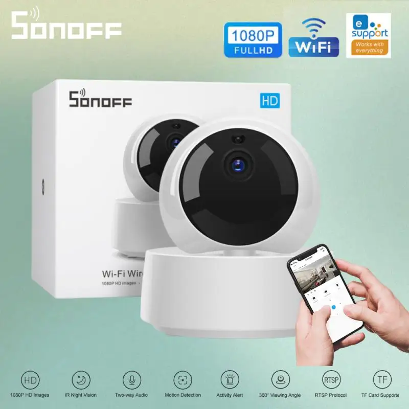 

SONOFF GK-200MP2-B Mini WiFi IP Camera 1080P HD Indoor Wireless Security Camera Night Vision Monitor CCTV Surveillance Cameras