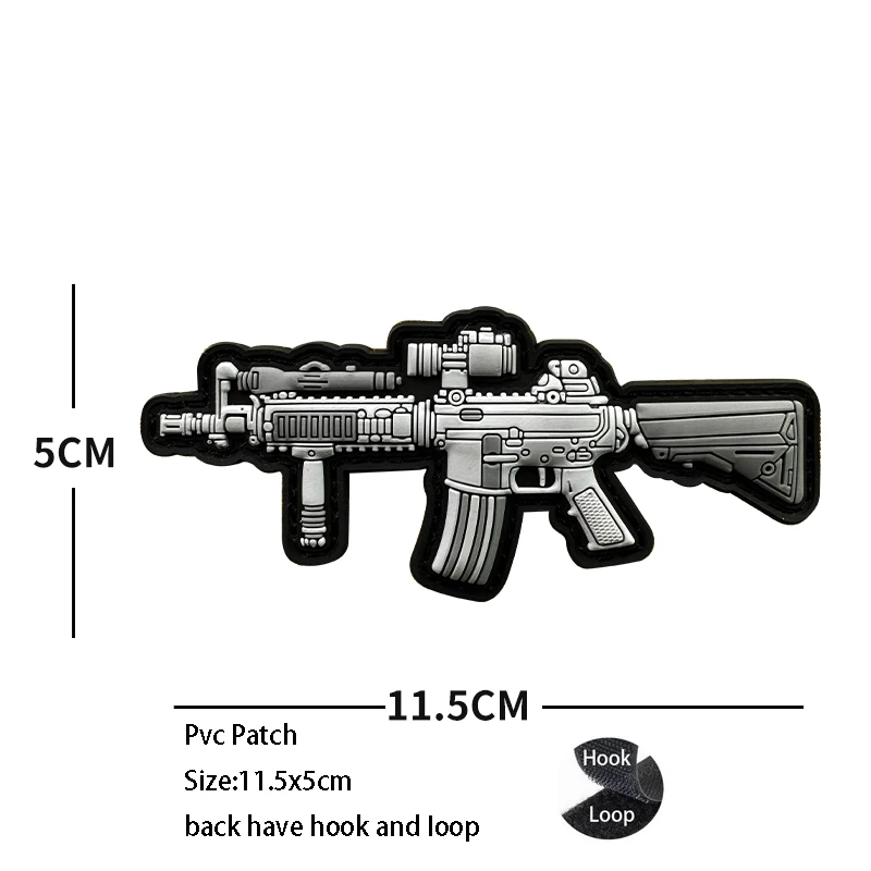 New Tactical Tank, Heavy Armored Vehicle, Rubber Patch Drone, Q Version Weapon Series Armband, IR Mini Aircraft Backpack Patch