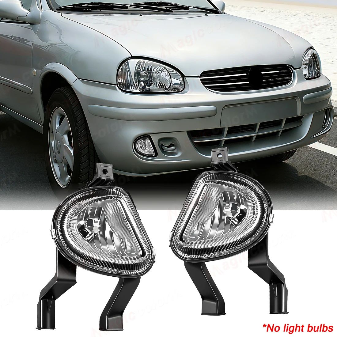 

HO2593124 Fog Lights Assembly For Opel Corsa 1994-2011 Front Bumper Fog Lamp Grille Driving Lamp No Bulbs Car Accessories