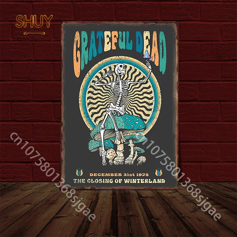 Vintage Hippie Metal Tin Signs Psychedelic Rock Music Festival Posters for Club Bar Pab Wall Decor Art Plaques Home Decoration