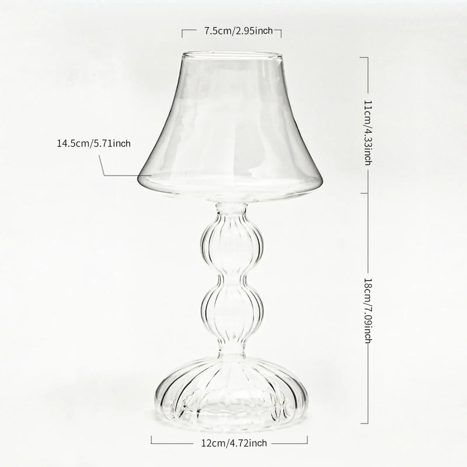 Glass Candle Holder Decorative Candle Stick Holder for Tabletop Banquet image 6