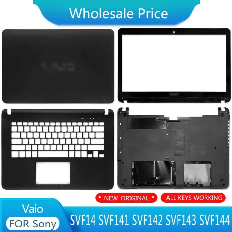 

New For Vaio SVF14 SVF141 SVF142 SVF143 SVF144 Laptop LCD Back Cover Front Bezel Upper Palmrest Bottom Case Keyboard Hinges