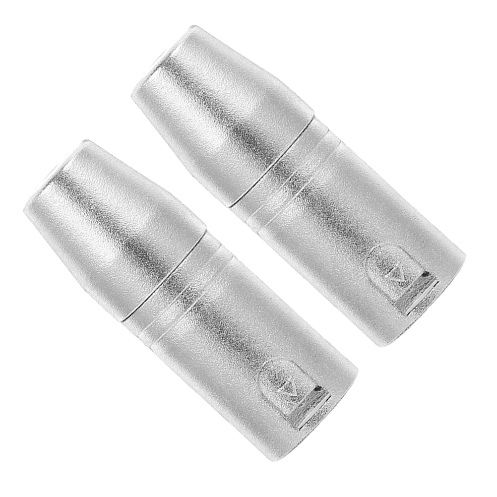 

2pcs Audio Adapter XLR Male to 1/8 Female Silver Color Microphone Connectors Converters for Studio Recording Equipment