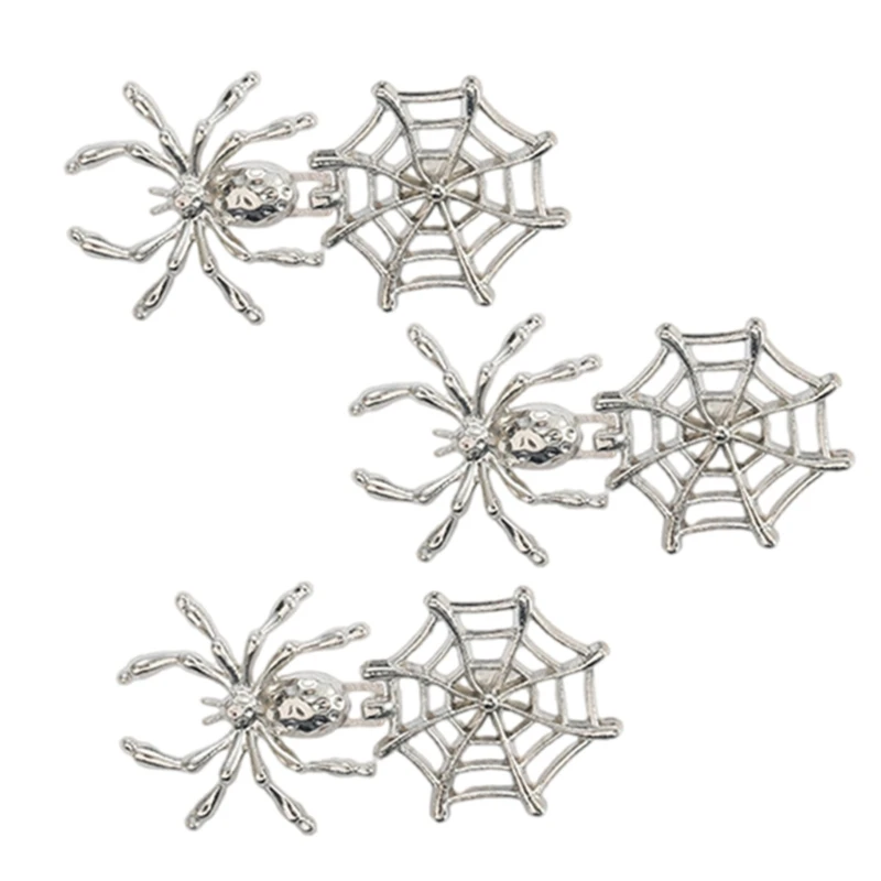 Pack Of 3 Removable Waist Cinchers Metal Spiderweb Waist Fitness Buckle Buttons For Jeans Pants Skirts Easy to Install