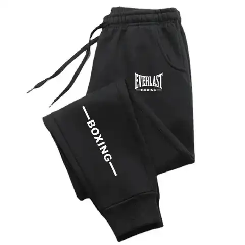 새로운 가을 EVERLAST 인쇄 조깅 바지 남성용 운동복 바지 남성용 운동복 조깅 남자 닦았 체육관 여성 겨울 바지
