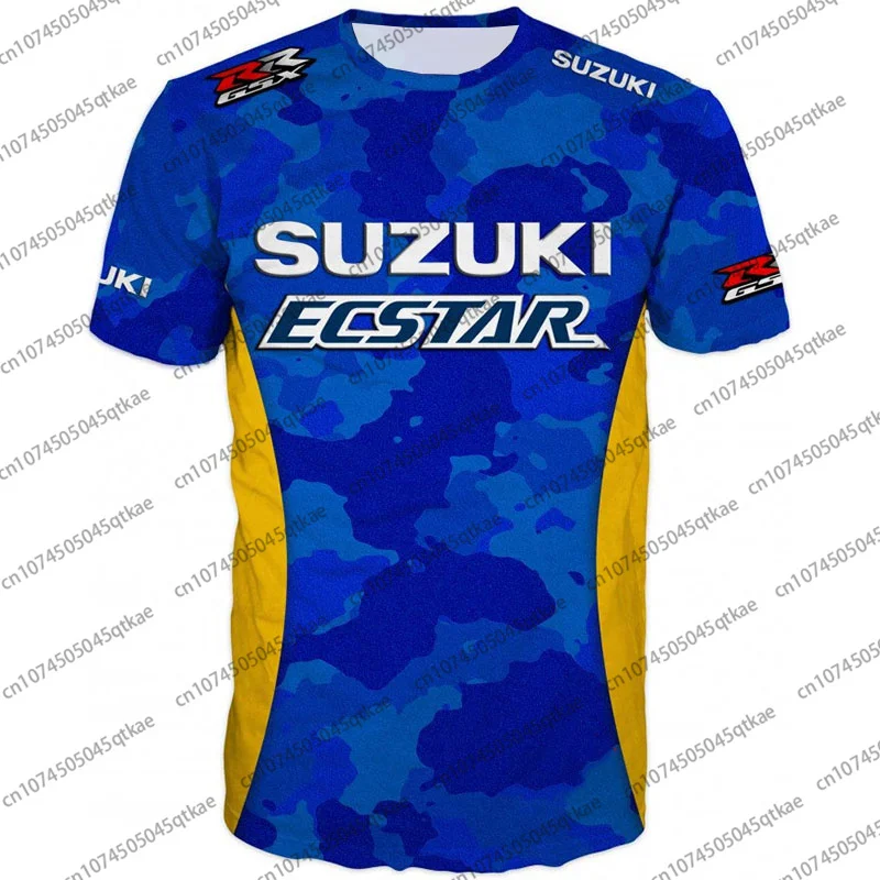 New T-Shirt Suzuki Motorstyle Racing Jersey Women Men Short Sleeve Sport Tee Oversize Breathable Unisex Casual Sportwear Tees