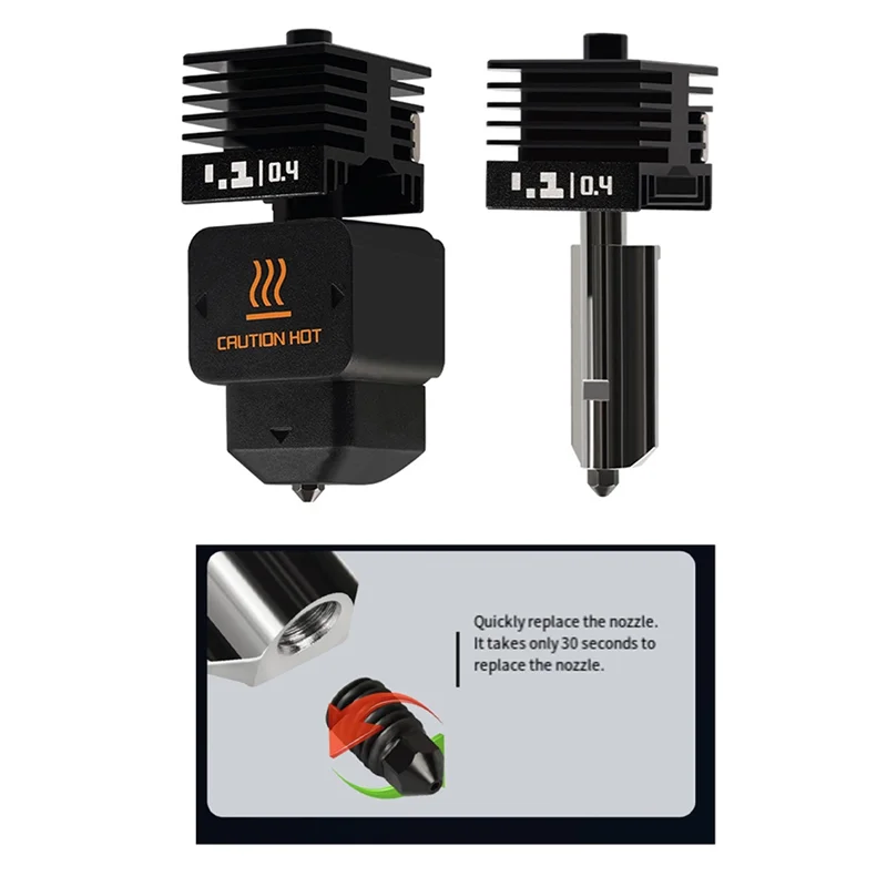 

Qy-For Bambu Lab H2D Hotend Kit Быстросменная конструкция 0,2/0,4/0,6/0,8 мм Сопла Аксессуары для 3D-принтеров 0,2 мм