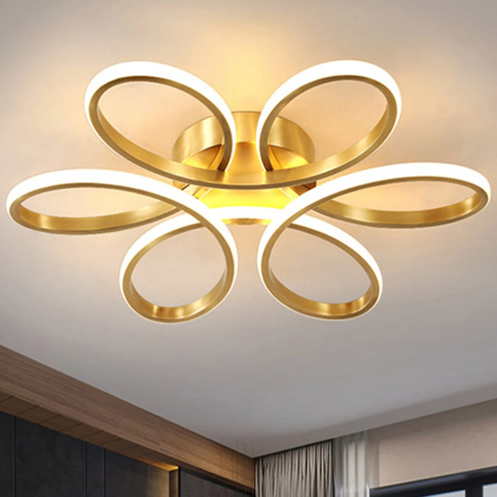Lámpara de techo LED con diseño de flores para el hogar, iluminación moderna de 12W para dormitorio, sala de estar y pasillo