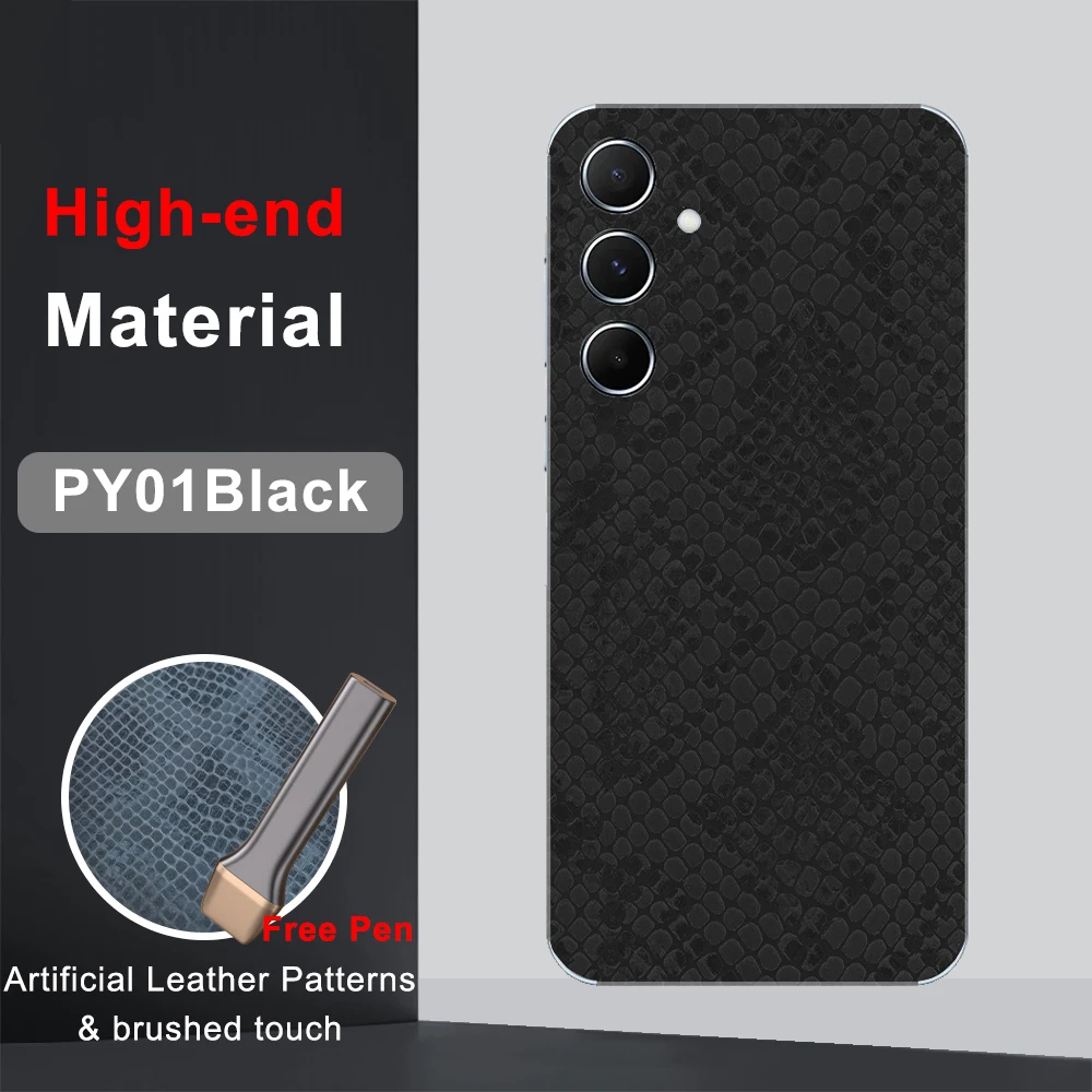 CASEKiTTY Skin Wrap Leather For Samsung Galaxy A54 A55 A53 5G Sticker A12 13 Back Film Protective Decal Screen Protector No Case