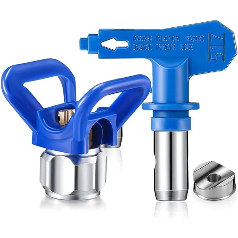 ABKO-スプレー塗装、コーティング、パテ、オイルペイント、水性ペイント用互換性のある517エアレスタイプ&ガードコンボ標準エアレスパイ用