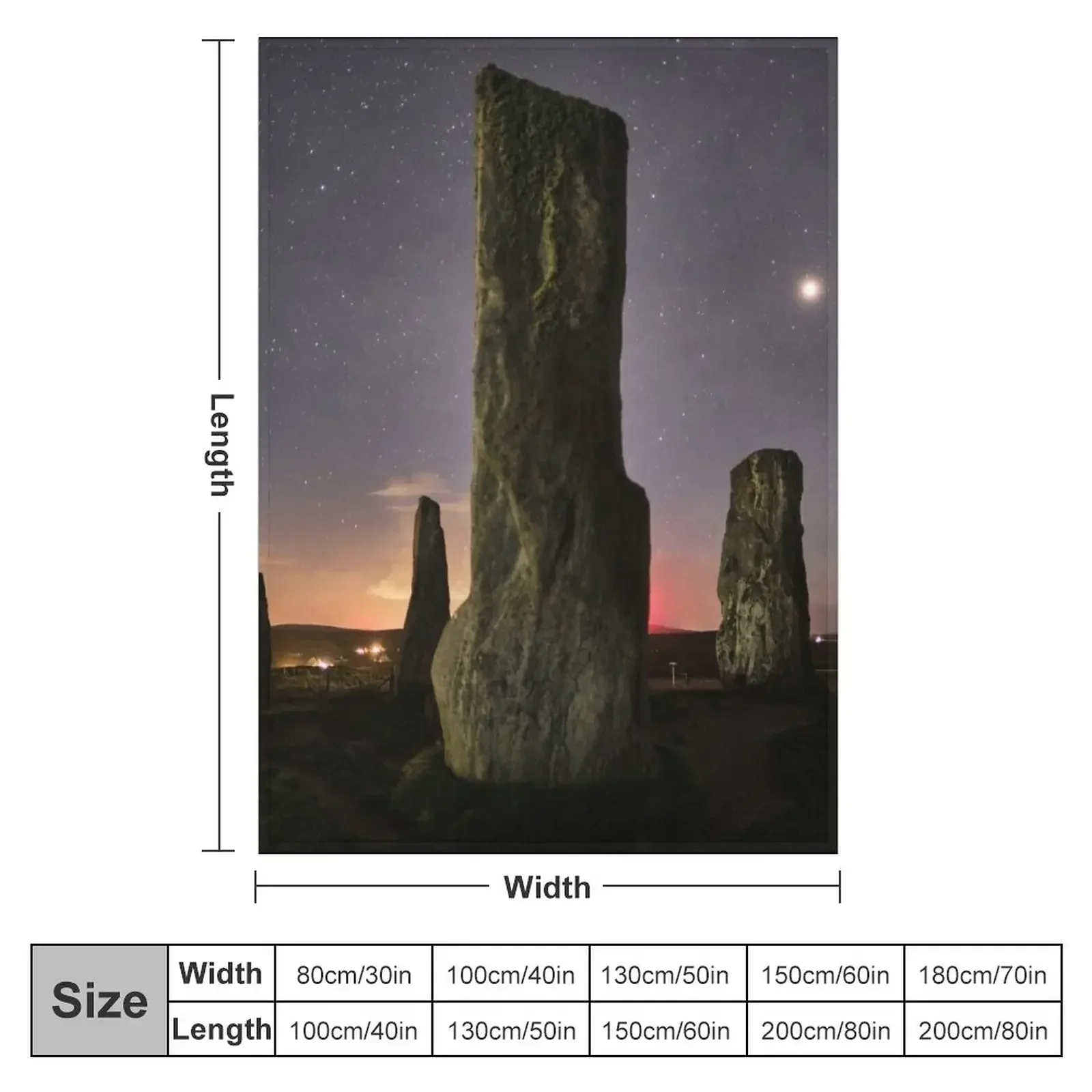 Callanish, Mars and the Pleiades Throw Blanket anime for babies Winter beds Hairy Blankets