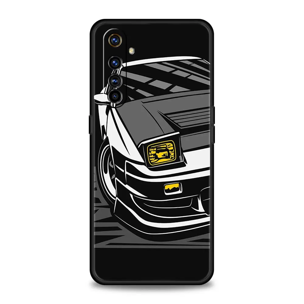 Japan JDM Sports Car For Realme GT Neo 2 3 3T Etui na telefon Realme 10 9 8 5G 7 6 GT2 Pro Plus 9i 8i C21 C11 C25 C35 Soft Cover