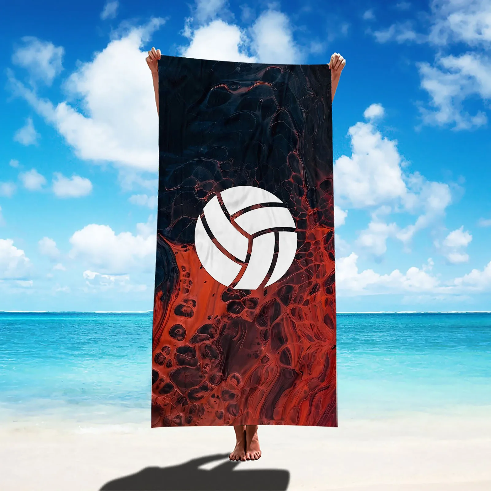 

of Beach Towel Microbre Volleyball-Printed Beach Towel Stylish and Functional for Summer Fun Stylish Absorbent for Summer Large