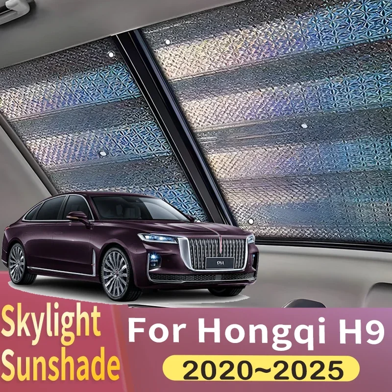 

Sunroof Sunshade Suitable for Hongqi H9 2020~2025 2021 Physical Cooling Car Panoramic Roof Heat Shield Window Sunshade Anti-UV