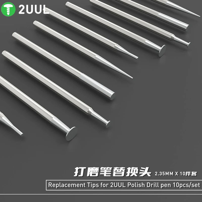 

10pcs/set 2UUL Polishing Pen Accessories Emery Grinding Needle Polish Bit Jade Carving Cutting Replace Head For Polish Drill Pen