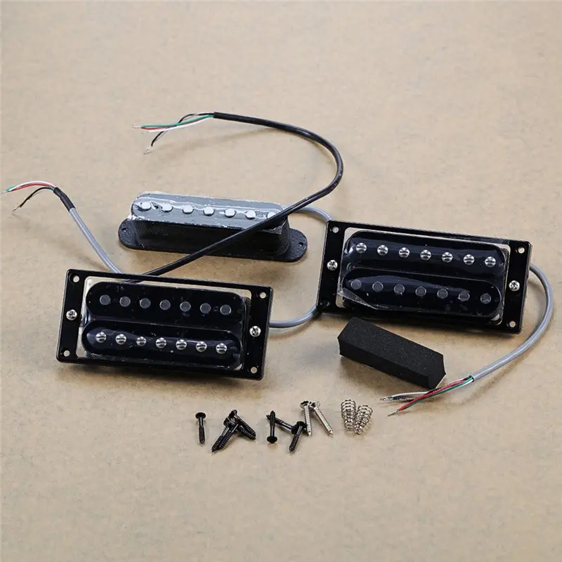 Superior-HSH Electric Guitar Replacement Humbucker Pickups Set Featuring Alnico 5 Magnet Single Coil For ST For Style Models