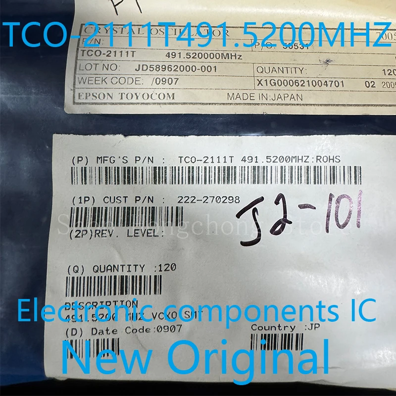 New Original TCO-2111T491.5200MHZ TCO-2111T491 TCO2111T 491MHZ TOYO VCXO Voltage controlled crystal oscillator 1pcs