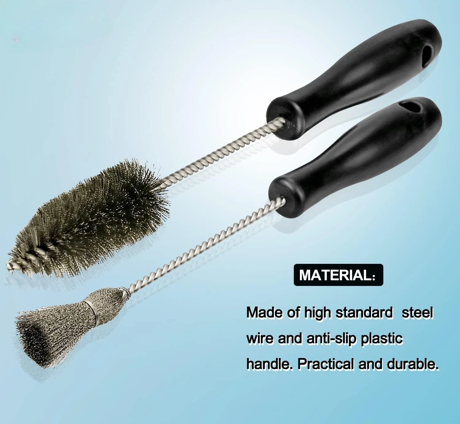 2pcs Injector Sleeve Cup Bore Seat Cleaning Brush Kit Compatible with Ford Powerstroke  Caterpillar 3126 C7 C9, Navistar view 3