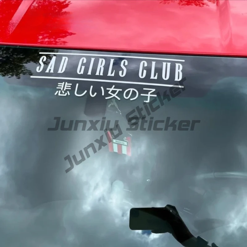 

JDM Sticker Sad Girl Club Car Decals, Car Accessories Women Stickers Vinyl Waterproof Exterior Decorate