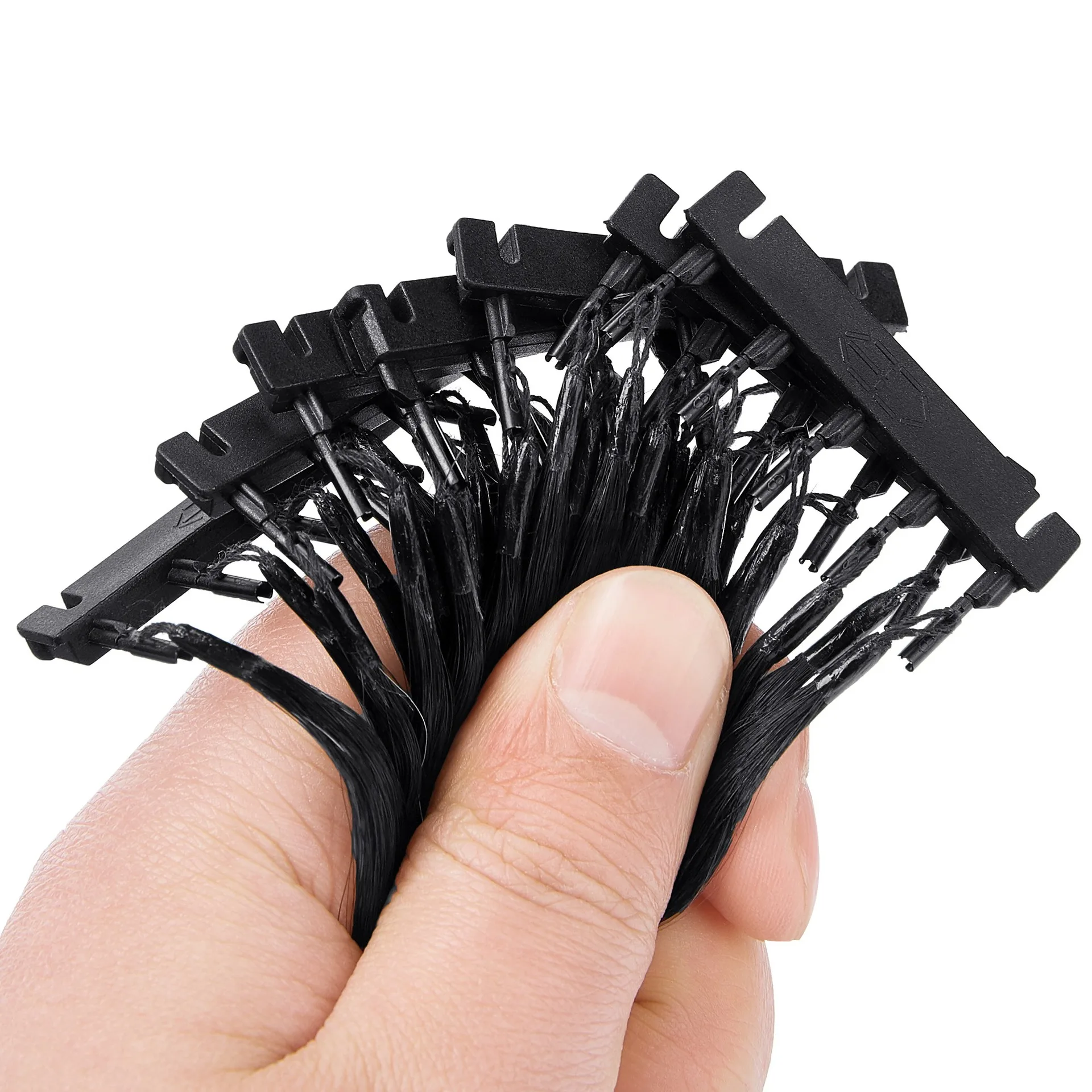 

6D-2 Hair Extension Comb 6D Hair Extension Buckle 6D Hair Extensions device Black Brown Blonde Color 40pcs/lot