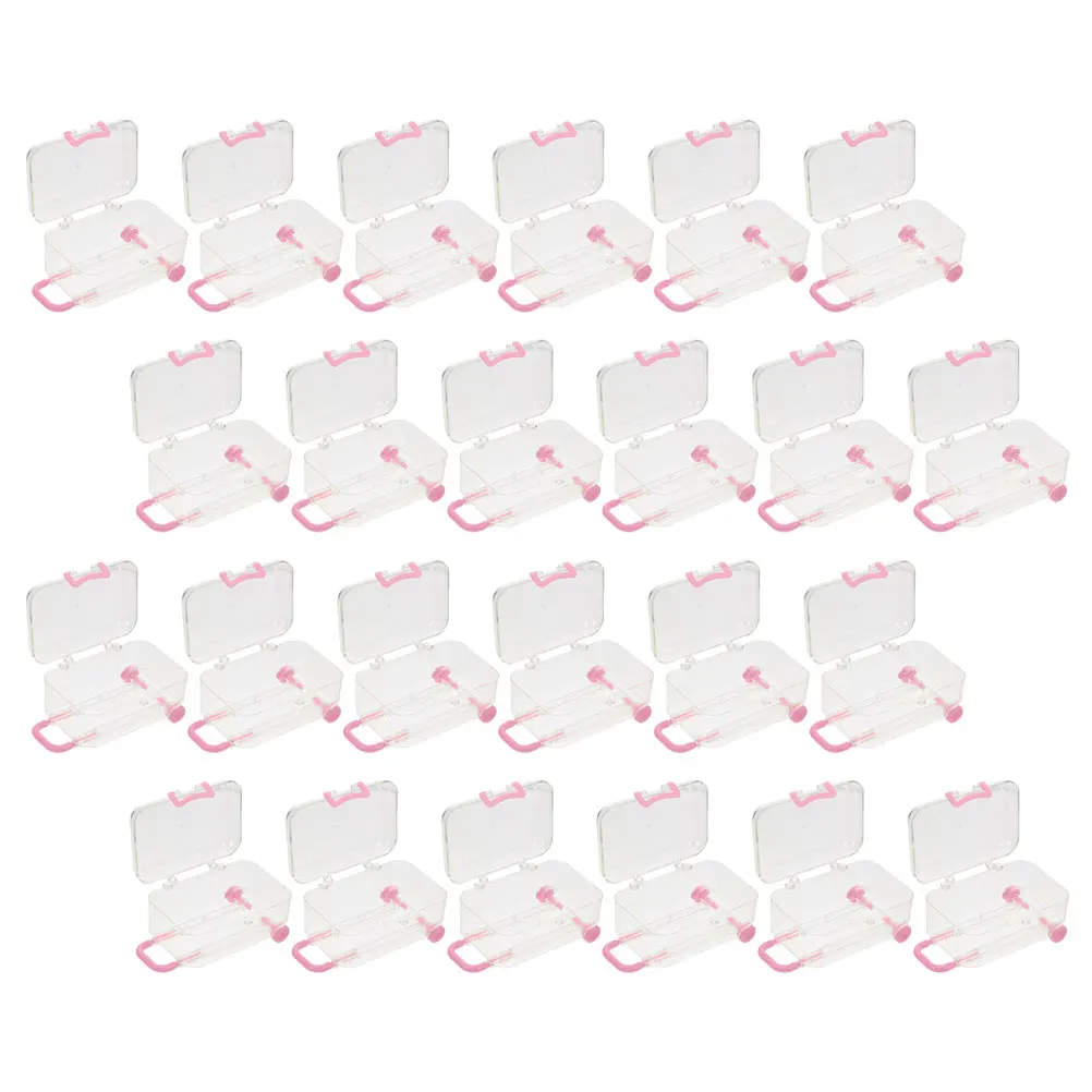 

24pcs Mini Suitcase Candy Box Sturdy Material Portable Handle For Wedding Party Favor Gift Packing Decorative Dessert Display