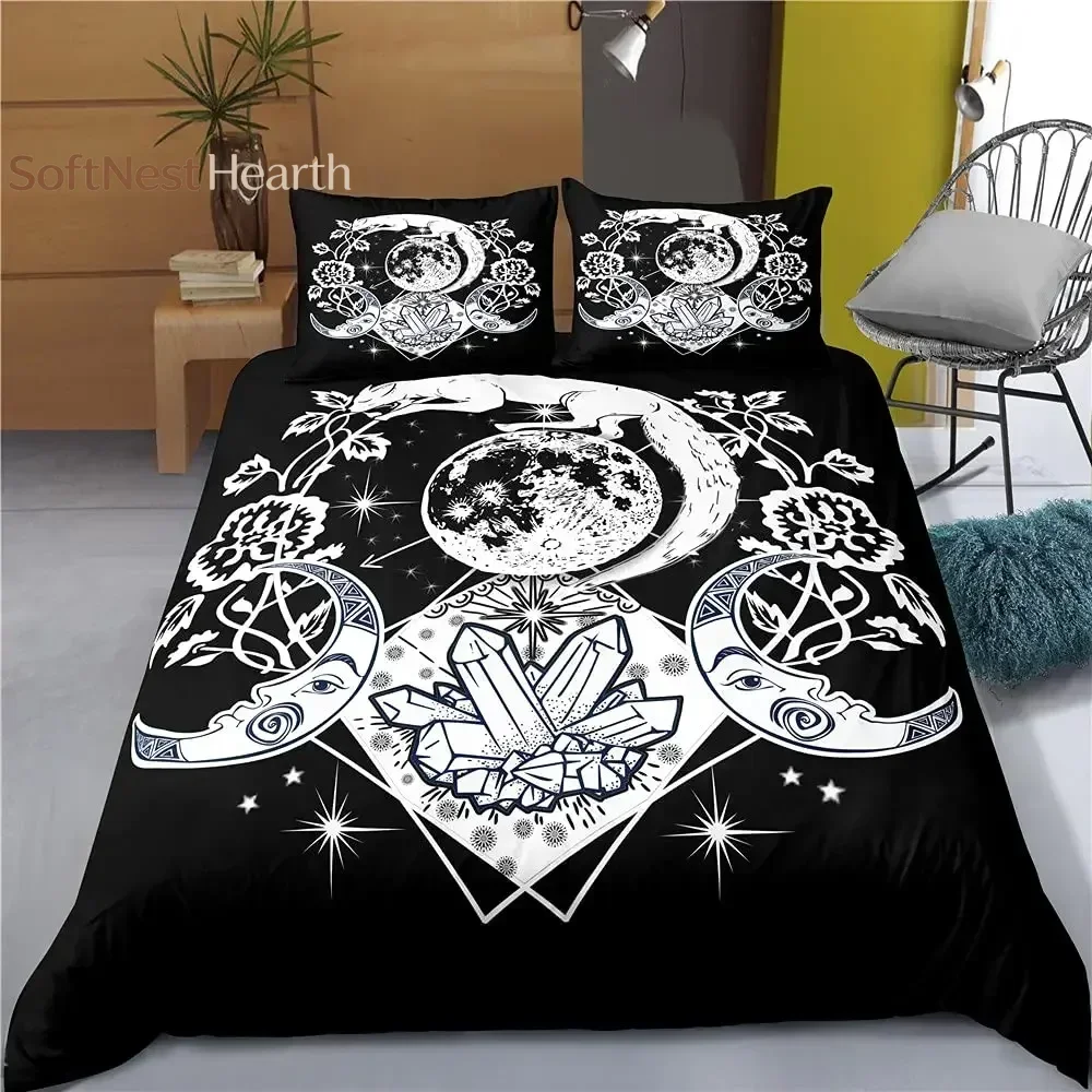 2026 Hamsa Hand Bedding Set Boho Mandala Duvet Cover Set Black Gold Bohemia Bed Set Fatima Hand Bed Linen Lucky Hand Quilt Cover