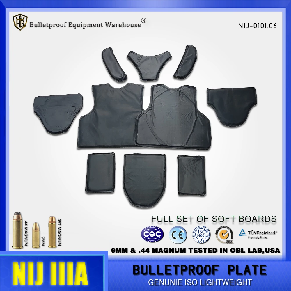 Full Gear Bulletproof Liner NIJ Level IIIA 3A .44 PE Soft Ballistic Armor Suitable for Insertion into Full Gear Bulletproof Vest