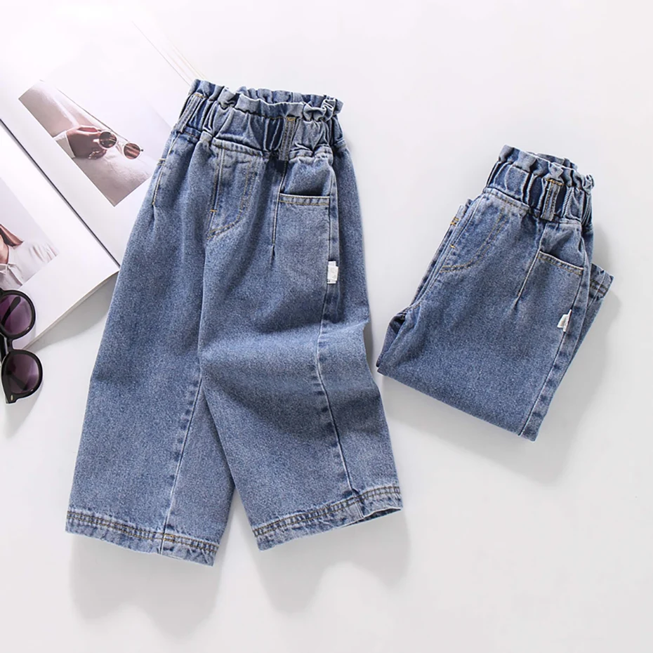 Jeans Girl Solid Color Jeans For Girls Spring Autumn Jeans For Children Casual Style Clothes For Girls