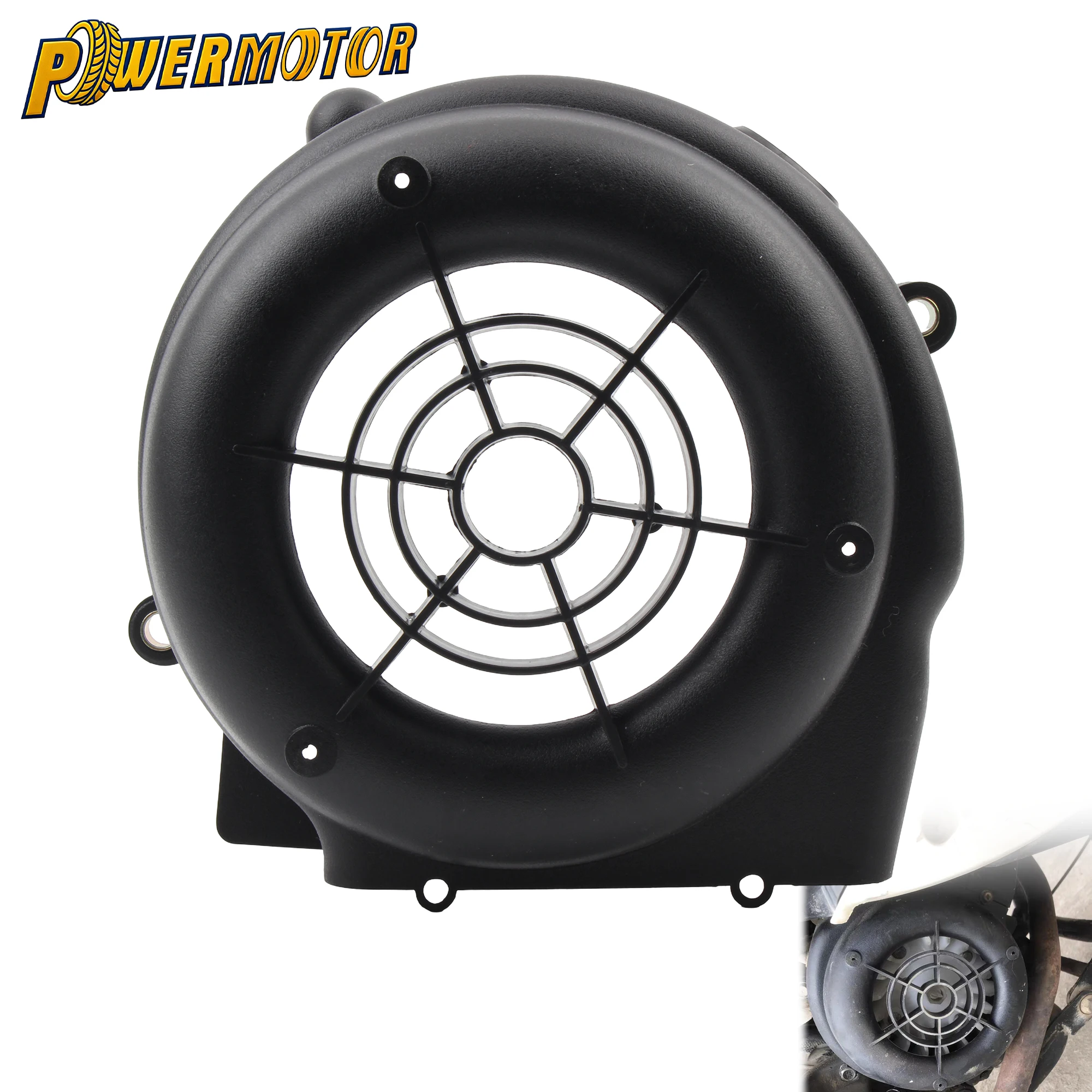 Motorcycle Fan Cover Plastic Parts Scooter Engine Cooling Protector Right Side for GY6-125-150cc ATV Quad Universal Accessories