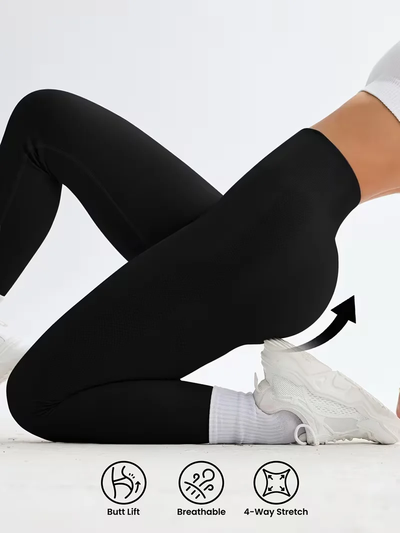 

High Waisted Belly Tight Buttocks Leggings Cycling Fitness Sports Pants Elastic Quick Drying Ice Silk Fabric Summer Cool Wear