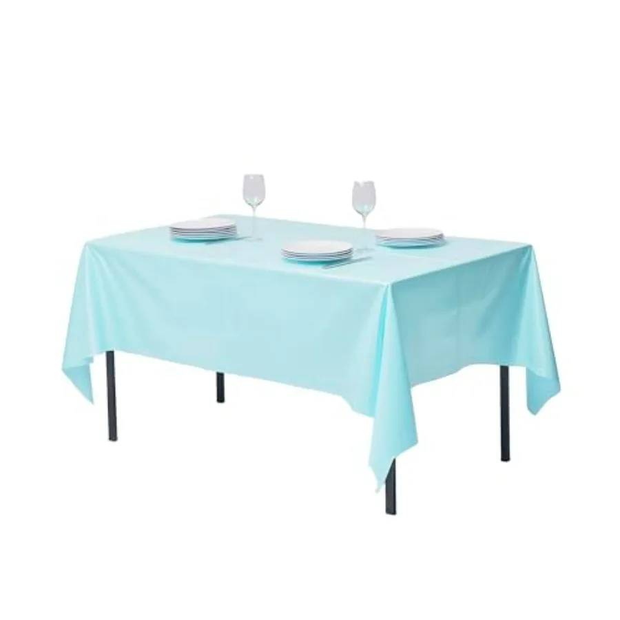 

Compostable Tablecloths for Rectangle Tables (54''x108'', 10 Count) Disposable Rectangular Tablecloth Anti-Plastic Table Cover f