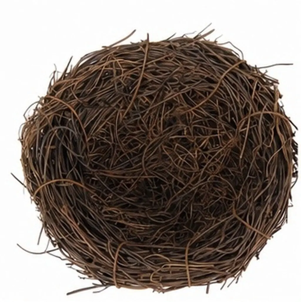 6 Pcs Crafts Bird Nest Tree Topper for Rattan Small Home Decor Decoration Hanging