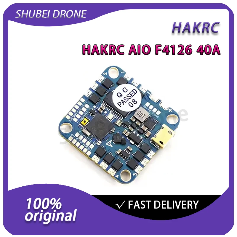 HAKRC F4126 AIO 20A 40A Flight Controller F405 DJl BLHeli_S 4-in-1 ESC 2-6S For FPV Racing Drone Toothpick Cinewhoop Quadcopte