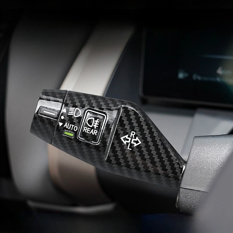 Car Turn Signal Wiper Lever Switch Cover Carbon  Turn Signal Wiper Switch Lever Trim Cover For BMW X3 G45 2025