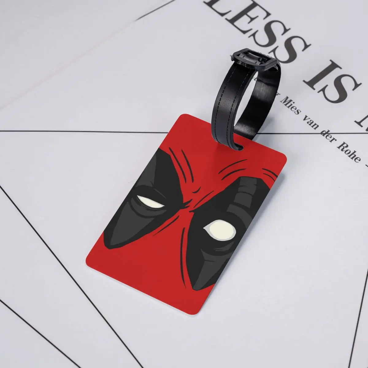 Deadpool Olhos Bagagem Tag, Silica Gel Suitcase Holder, Acessórios de Viagem, Endereço ID, Bagagem Tags Presente