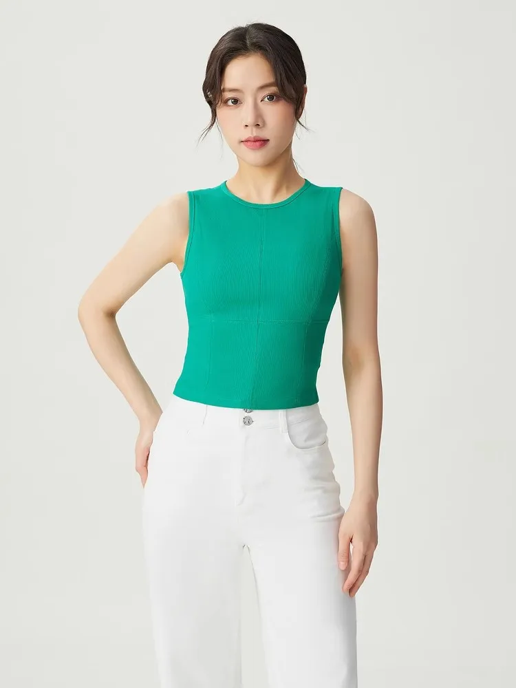 

Новый модный универсальный вязаный жилет Slim Fit с круглым вырезом для женщин, коллекция 2025 года, бренд White Collar Brother