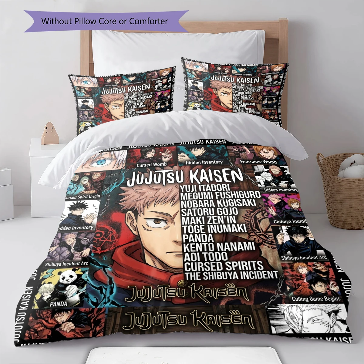 Jujutsu Kaisen Comfortable Duvet Cover - Soft, Kids Bedding Set Gift,SizeDifferent Sizes -HE35