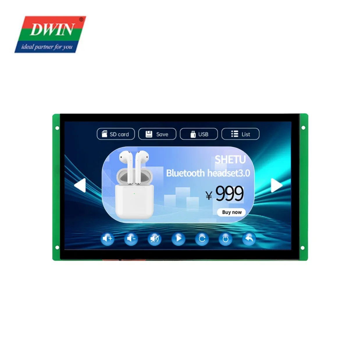 2026 10.1 Inch 1024*600 Pixels 16.7M Colors IPS TFT LCD Display WIFI 4G Connectivity Audio Video Playback Advertising Screen