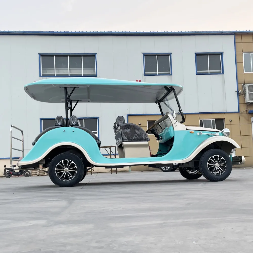 Newest Popular 8 Seats Chinese Electric Classic Car 4000W/5000W Vintage Sightseeing Vehicle for Sale