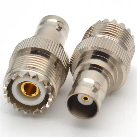PL259 SO239 UHF till BNC Q9 SL16 Hane Hona Adapter PL-259 S0-239 Rak RF Koaxialkontakt Koppar Mässing 12 best sales pl 259 - №9