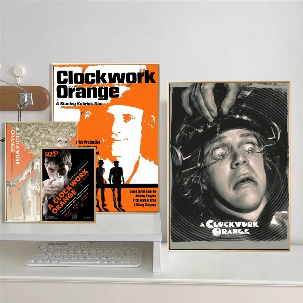 Classic Movie A Clockwork Orange DIY Sticky Poster Waterproof Paper Sticker Coffee House Bar Home Decor