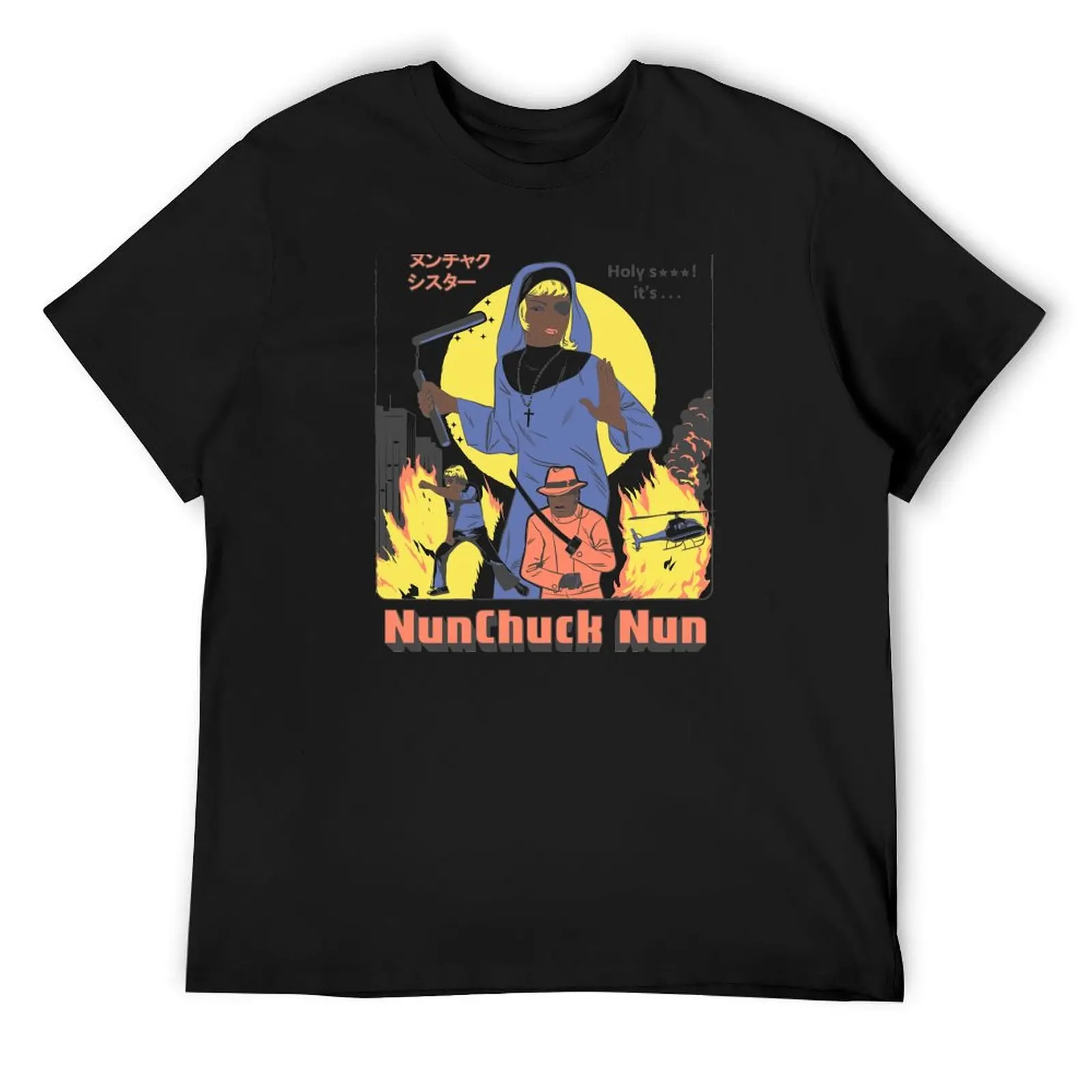 NUNCHUCK NUN 2 T-Shirt summer tops blue archive mens graphic t-shirts big and tall