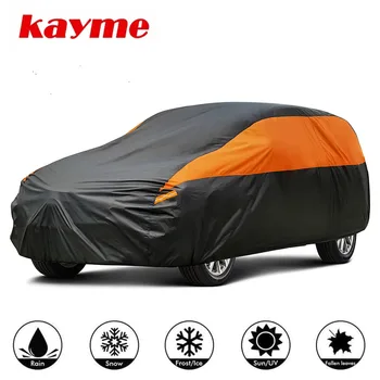 Kayme car cover for cars all weather waterproof sun uv rain dust snow protection universal fit sedan suv hatchback