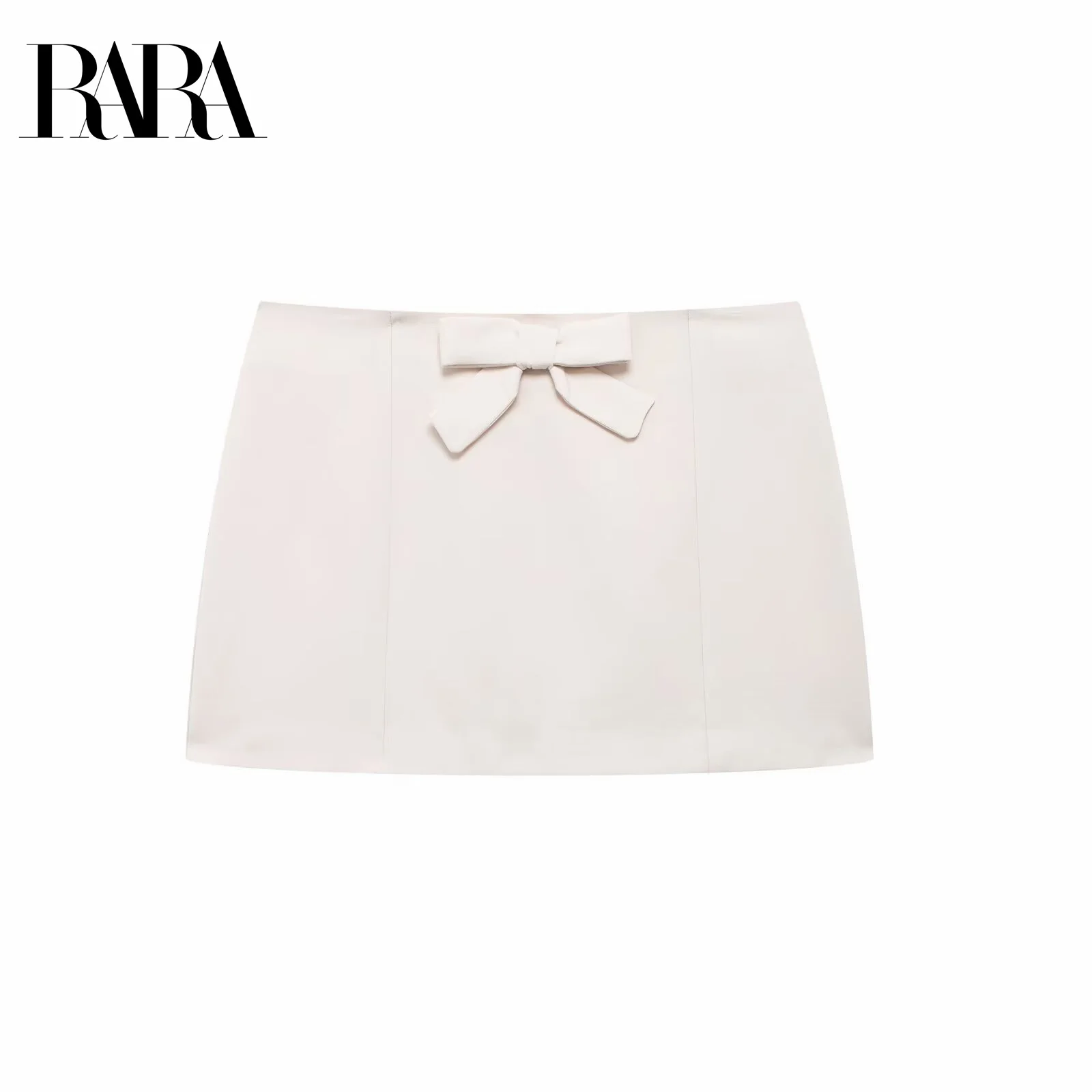 

RARA2025 Womens Summer New Style Bow Decorated Elegant Sweet Casual Versatile Mini A Line Skirt Pencil Skirt