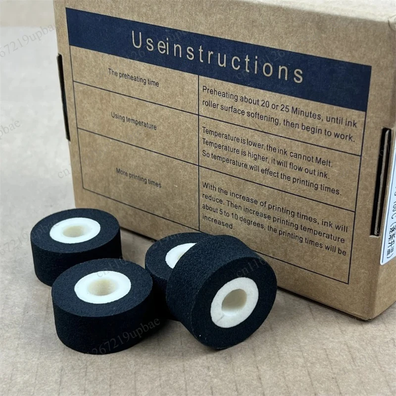 Black 100% Sponge Solid Ink Roll 36×16mm High Temperature Resistant for Solid Coding Machine 90‑130℃ /120‑160℃