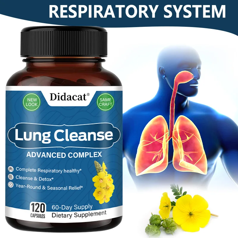 Lung Detox Mullein - with NAC Quercetin & Cordyceps Extract - Sinus Immune & Respiratory Support