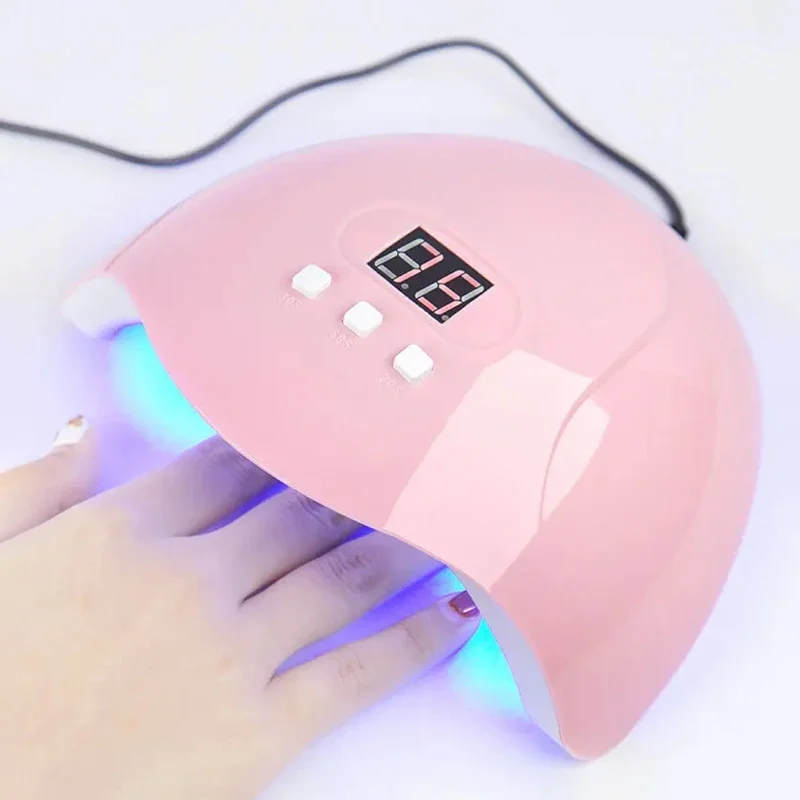 Lulaa 54w luz uv para unhas de gel lâmpada de secagem material profissional secador de unhas lâmpada led para unhas acessórios ferramentas manicure