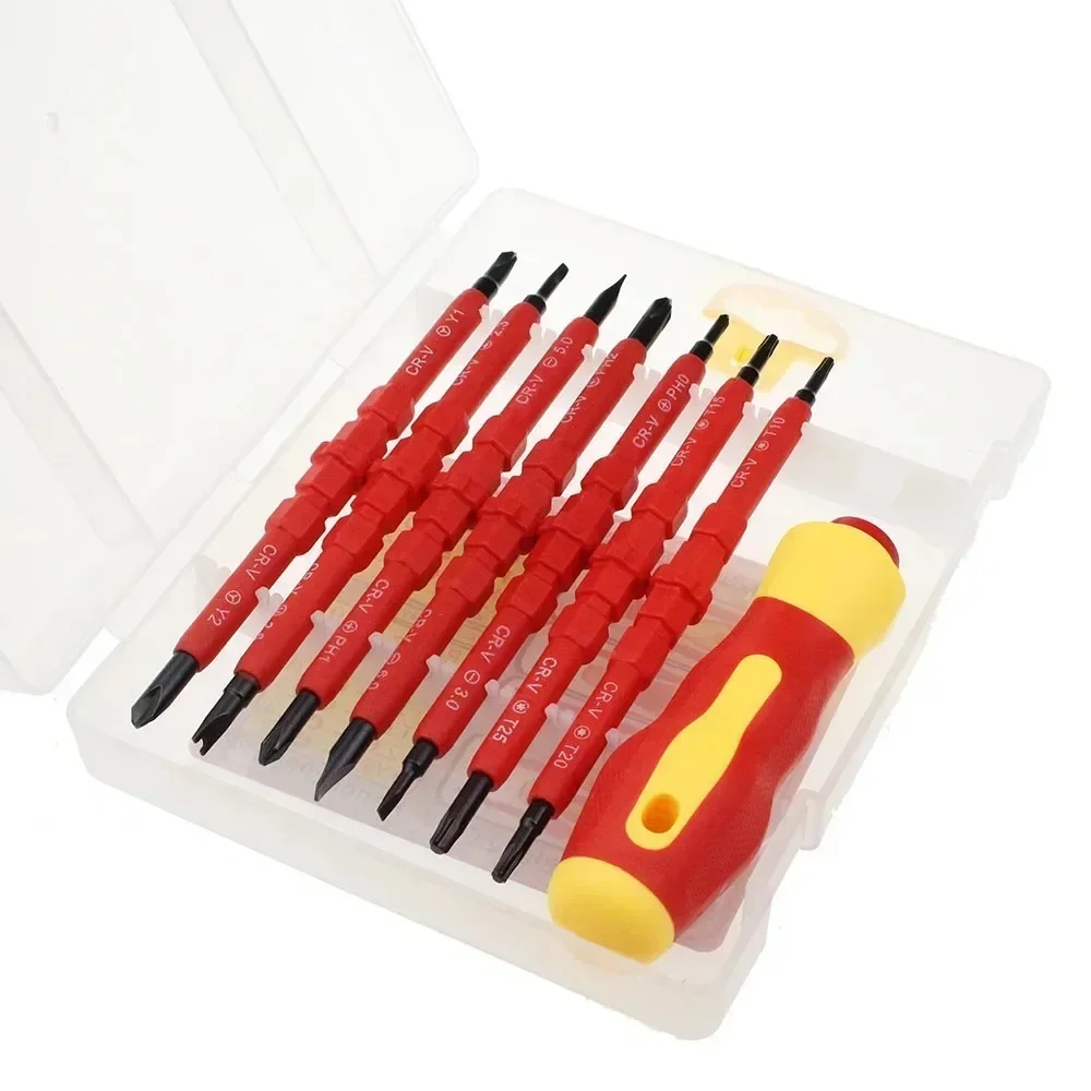 

14 In 1 VDE Insulated Screwdriver Set Magnetic Bits For Electrical Repair Tools 8-in-1 Insulated Screwdriver Set Electrician Bat