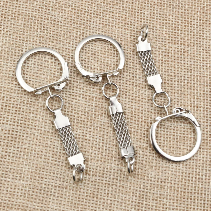 60x24mm 10pcs/lot Key Ring Key Chain Rhodium Bronze Colors Plated Lobster Clasps Keychain Keyrings Wholesale