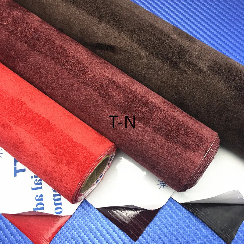 148x50CM Self Adhesive Velvet Fabric Car Wrap Sticker Suede Fur Car Seats Surfaces Car Interiors Roof Decorations Carpet Shaped